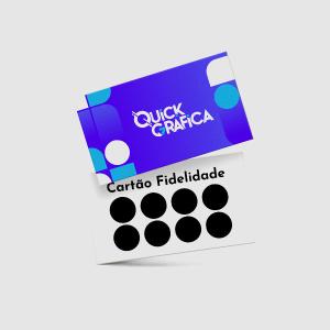 Cartão de visita FIDELIDADE Papel Supremo 250g 9x5cm 4x1 - Colorido Frente / Verso Preto e Branco   